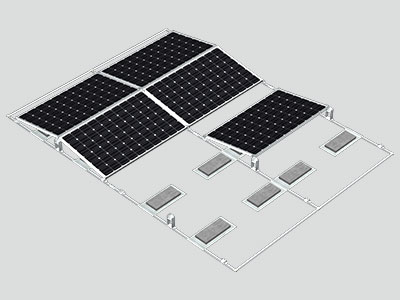 平屋顶光伏压载支架系统 RMI(对称)