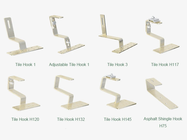 瓦屋顶太阳能不锈钢挂钩安装支架