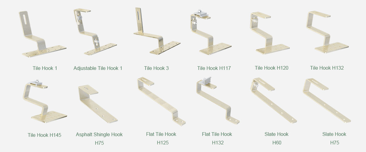 瓦屋顶太阳能不锈钢挂钩安装支架-2